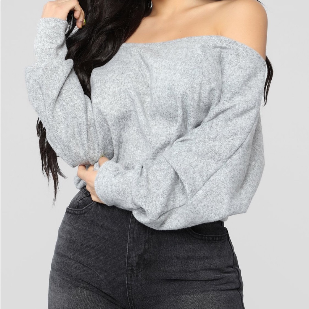Fashion Nova Black Off The Shoulder Top